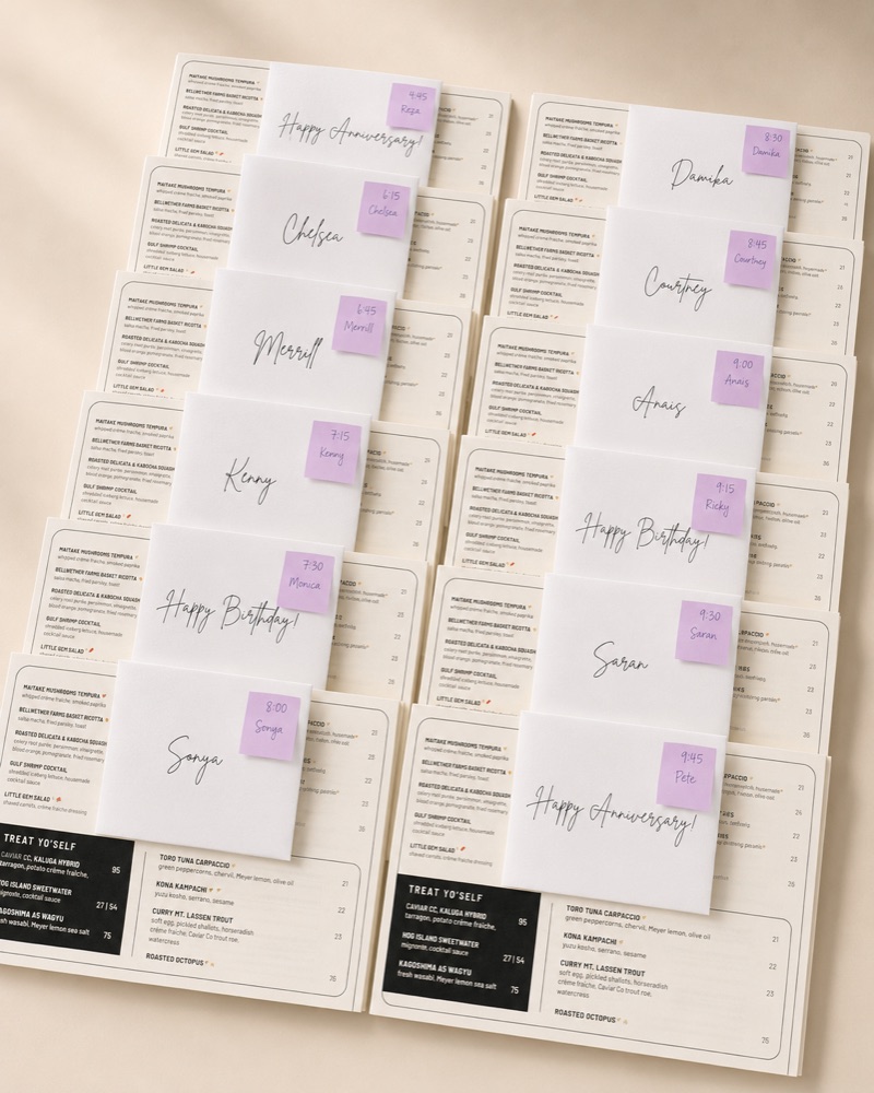 Pre-sorted personalized cards ready for service